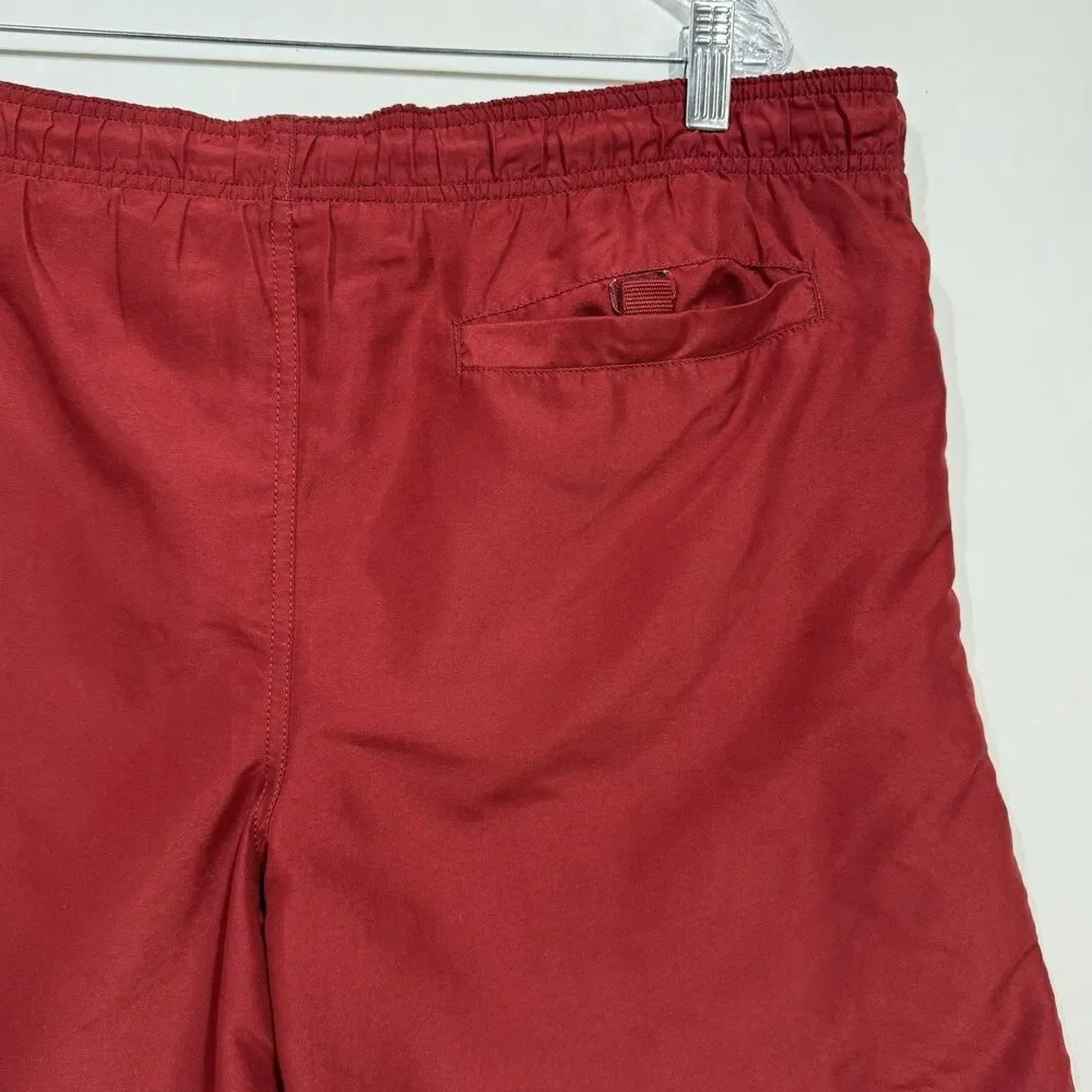 Croft & Barrow Swim Trunks Men's Size Medium Red Shorts Mesh Lined Drawstring